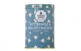 Monsoon Harvest Buttermilk & Millet Crackers, Roasted Garlic  Container  100 grams