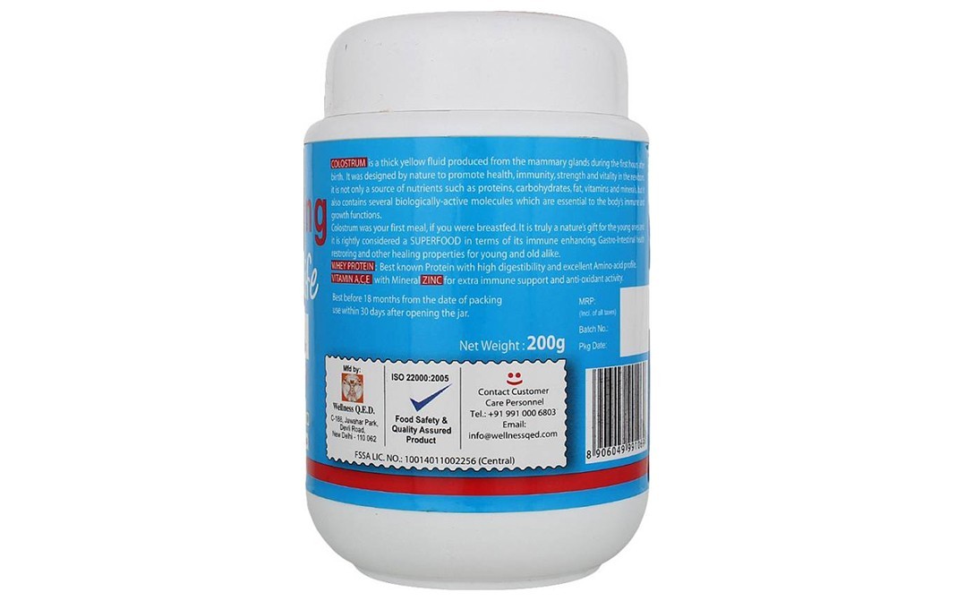 Wellspring Gift-o-Life (Colostrum+Whey Protein+ACE with Zinc)   Plastic Jar  200 grams