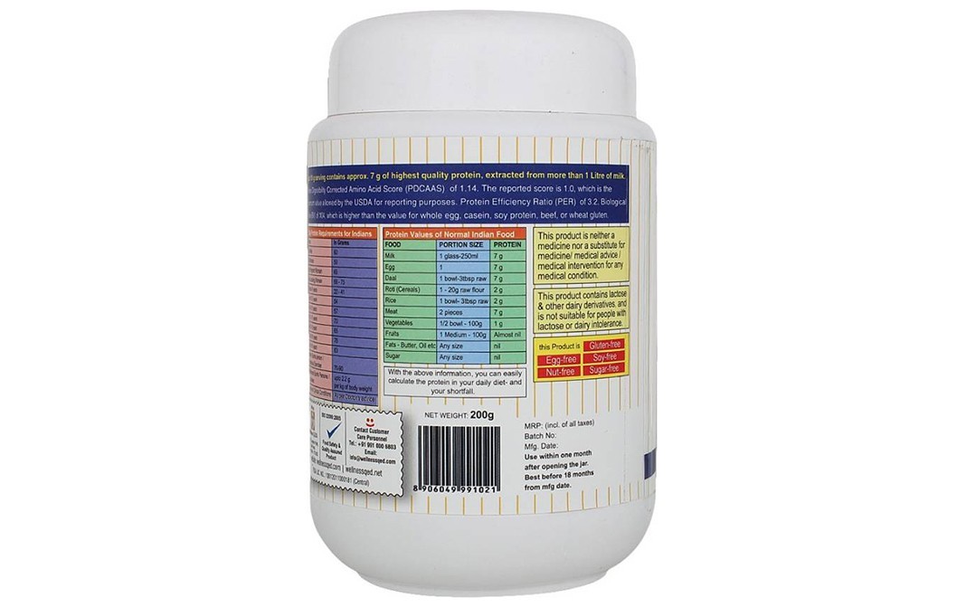 Wellspring Whey-o-Life (Natural Whey Protein Concentrate)   Plastic Jar  200 grams