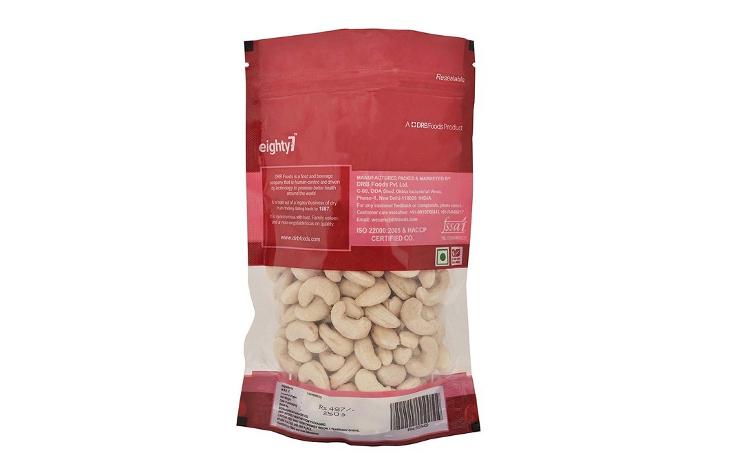 Eighty7 Cashewnuts    Pack  250 grams