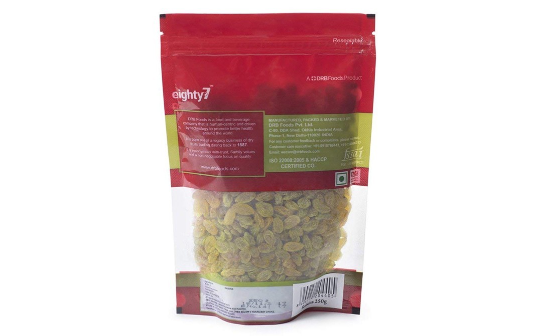 Eighty7 Raisins    Pack  250 grams