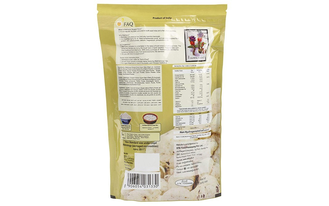 Pop Mak Roasted Makhana | Gorgon Nuts Mumbai Chaat   Pack  90 grams