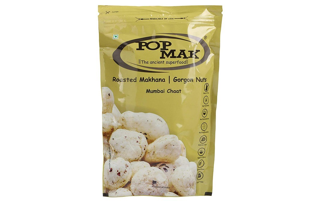 Pop Mak Roasted Makhana | Gorgon Nuts Mumbai Chaat   Pack  90 grams