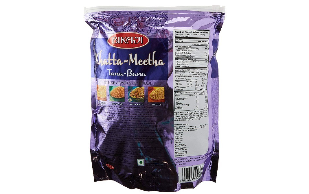 Bikaji Khatta-Meetha Tana-Bana Sweet & Sour Mix Snacks   Pack  400 grams