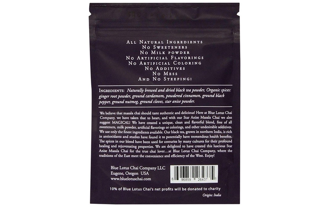 Blue Lotus Chai Star Anise Masala Chai    Pack  14.17 grams