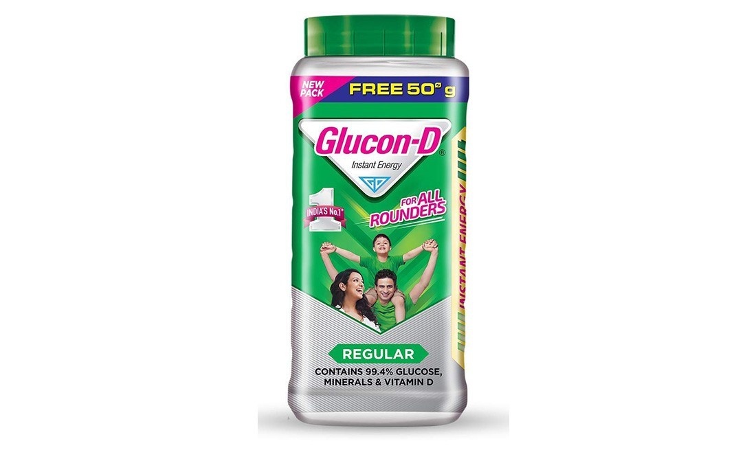 Glucon-D Regular Plain Drink   Plastic Jar  500 grams