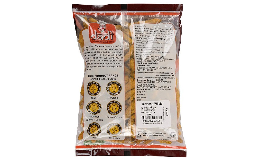 Dadi Turmeric    Pack  500 grams