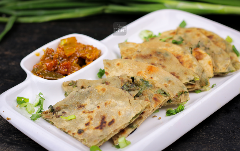 Spring Onion Paratha Recipe - GoToChef