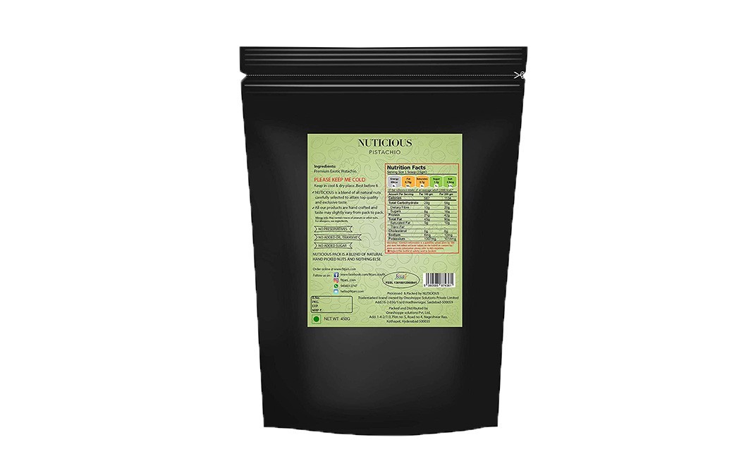 Nuticious Pistachio    Pack  450 grams