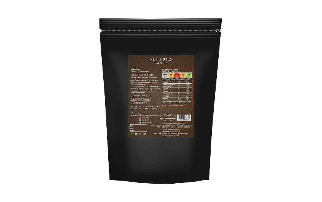 Nuticious Hazelnut    Pack  450 grams