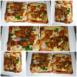 Chicken bread pizza Recipe