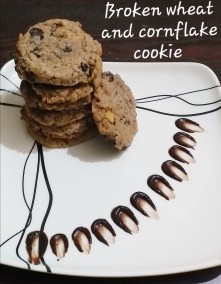Broken wheat and cornflake cookie Recipe