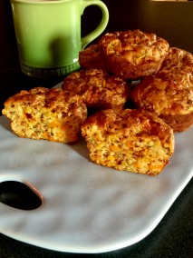 Oil-Free Savory Zucchini Cheese Muffins Recipe