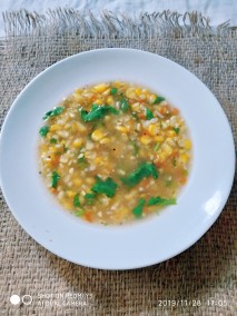 Sweet corn veggie soup