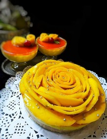 Mango Rose Cheese Cake Recipe