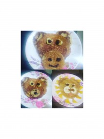 Orange Pancake with Funny Decoration Recipe