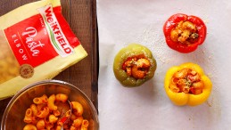 Macaroni and Tofu Stuffed Bell Peppers Recipe