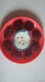Beetroot Broken Wheat Sweet Fritters Recipe