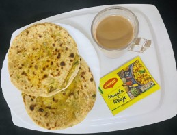 PUNJABI AALU PARATHA WITH MAGGI MASALA RECIPE