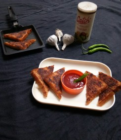Garlic Spice Mix Grilled Bread Toast Recipe