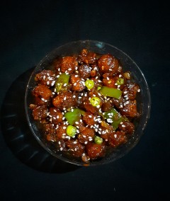 Chilli Garlic Soya Chunks Recipe