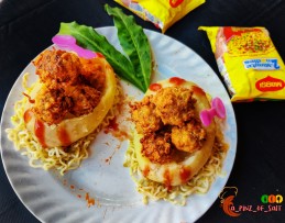 Maggi Peanut Cracker in Potato Boat Recipe