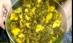 Methi aloo ki sabzi/fenugreek leaves dry sabzi
