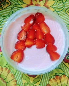 A for Strawberry Custard