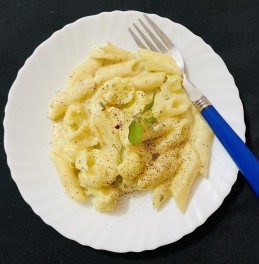 White Sauce Penne With Cauliflower Recipe