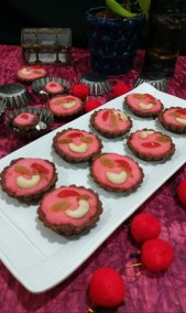 Chocolaty Rosy Mohonbhog Tart Recipe