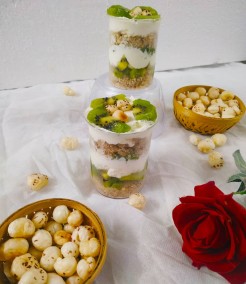 Makhana Churma and Kiwi Truffle