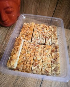 Winter special Ghee and jaggery Almond Florentine bars Recipe