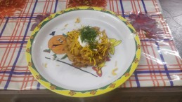 Open  street bread chaat Recipe