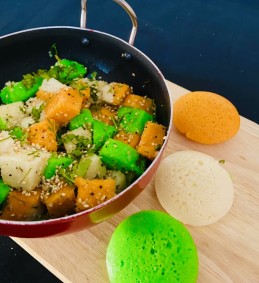 Colourful Fried Idli Recipe