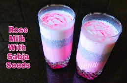 Rose Milk With Chia Seeds Recipe
