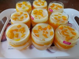 Mango Custard Pudding Recipe
