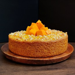 Almond Mango Suji Cake Recipe