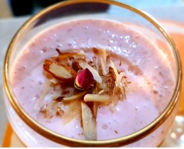 Rose Almond Lassi Recipe