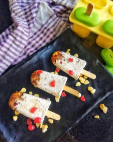 Curd and Corn Icecream bars Recipe