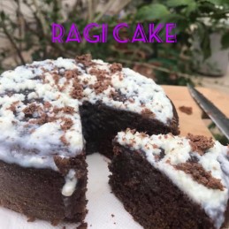 Eggless  Ragi Chocolate cake