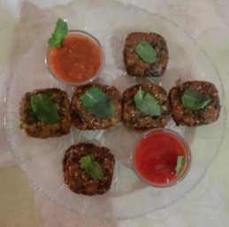 Spinach Poha Squares Recipe