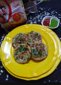 Poha oats mini uttapam Recipe