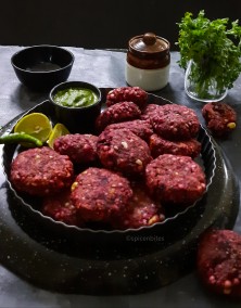 Beetroot Saboodana Vada Recipe