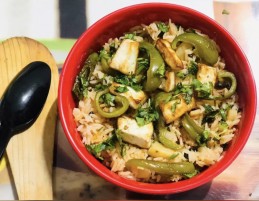 Paneer Pulav with Brown rice Recipe
