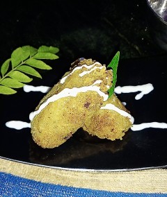 Potato stuffed rava cutlet