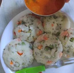 Suji Poha vegetable idli Recipe
