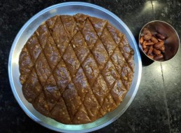 Wheat flour jaggery burfi Recipe