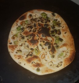 Wheat flour chili garlic naan Recipe