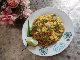Golden spiced brown rice Recipe