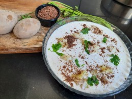 FLAX SEEDS AND POTATO RAITA Recipe